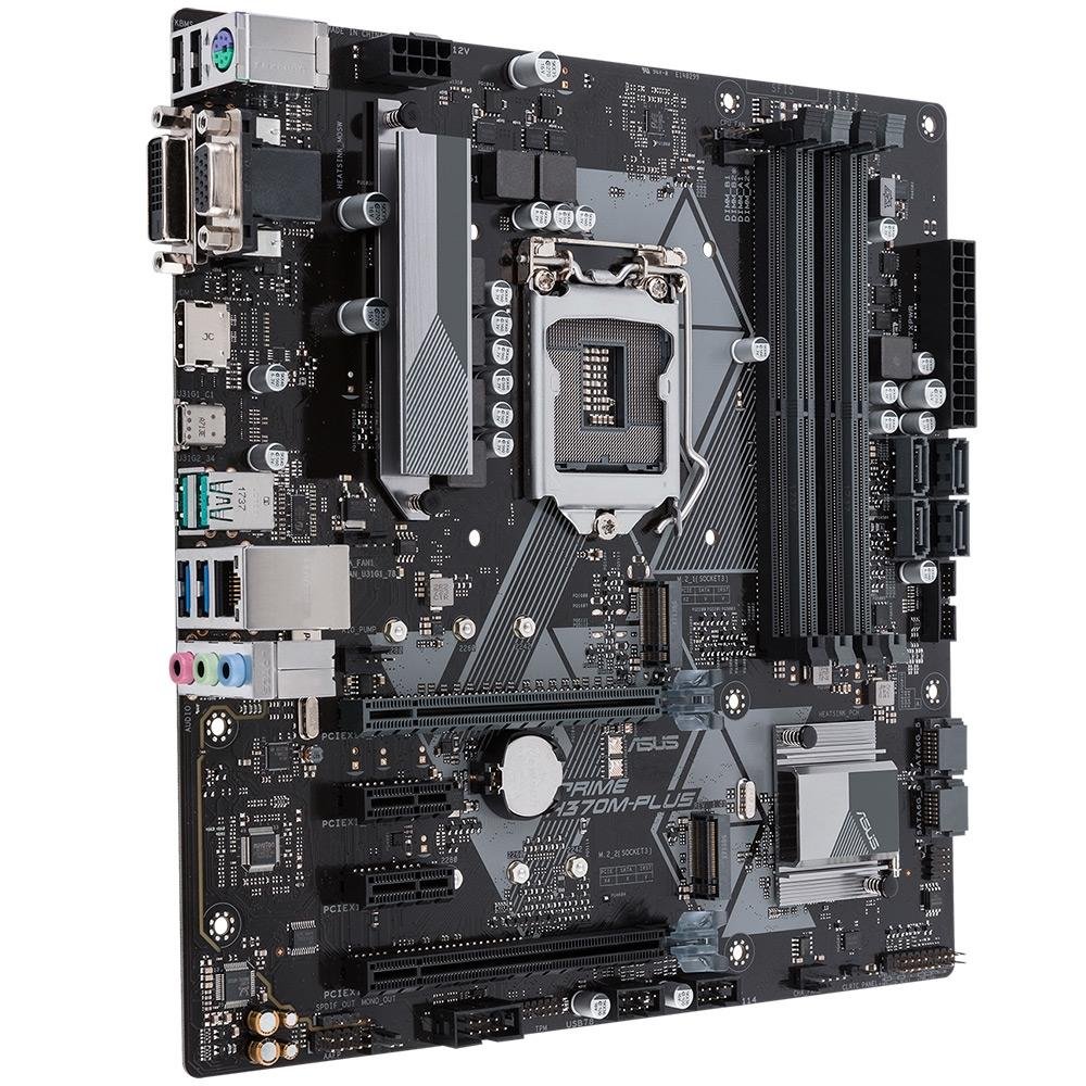 Imagem 2 de 5 do produto Placa-Mãe Asus Prime H370M-Plus, Intel LGA 1151, mATX, DDR4