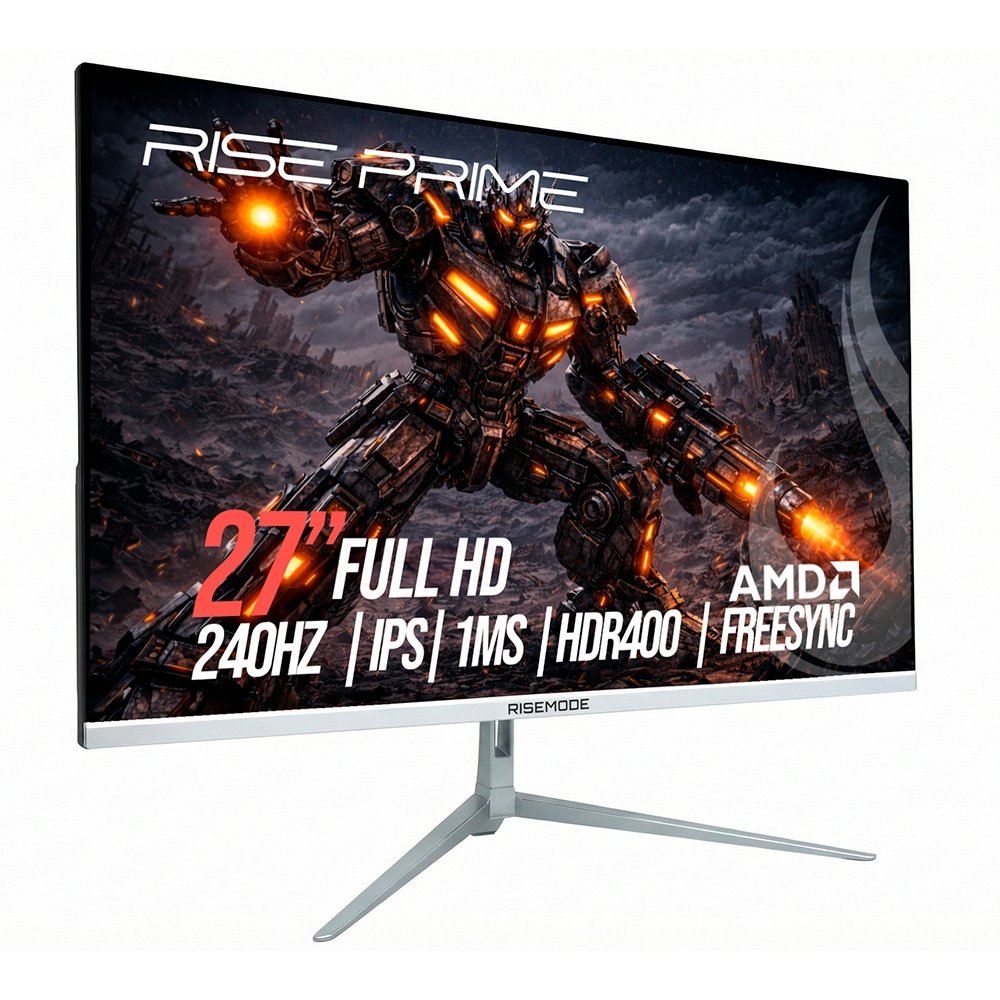 Monitor Gamer Rise Mode Prime 27, Full HD, 240Hz, 1ms, IPS, FreeSync, HDR 400 HDMI e DisplayPort, Branco - RM-MOG-27F240FH-W - view 2