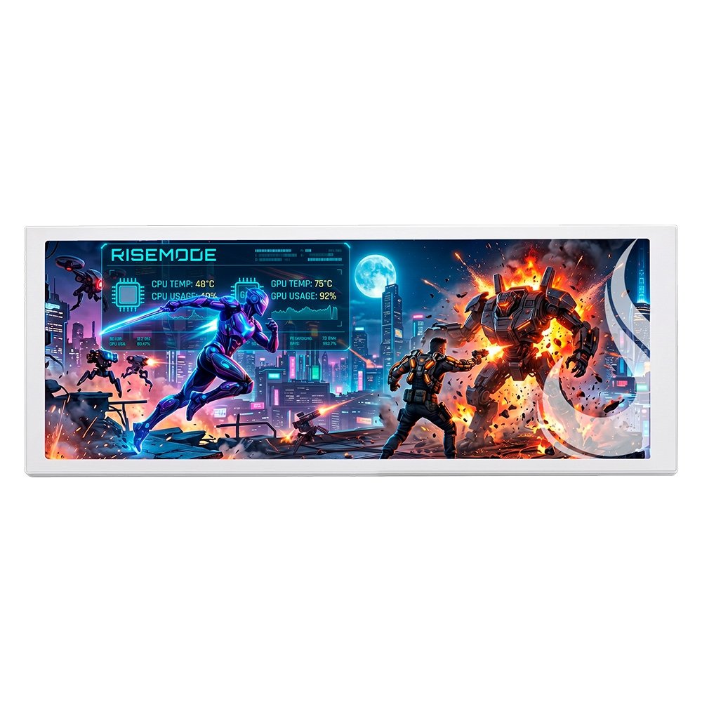 Tela de Monitoramento Gamer Smart Screen Support Rise Mode, 9.2 IPS, USB-C, Branco - RM-SCP-W - view 2