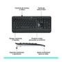 Teclado e Mouse Logitech MK540 Advanced Sem Fio Multimídia Tecnologia Unifying Cinza ABNT2 - 920-008674