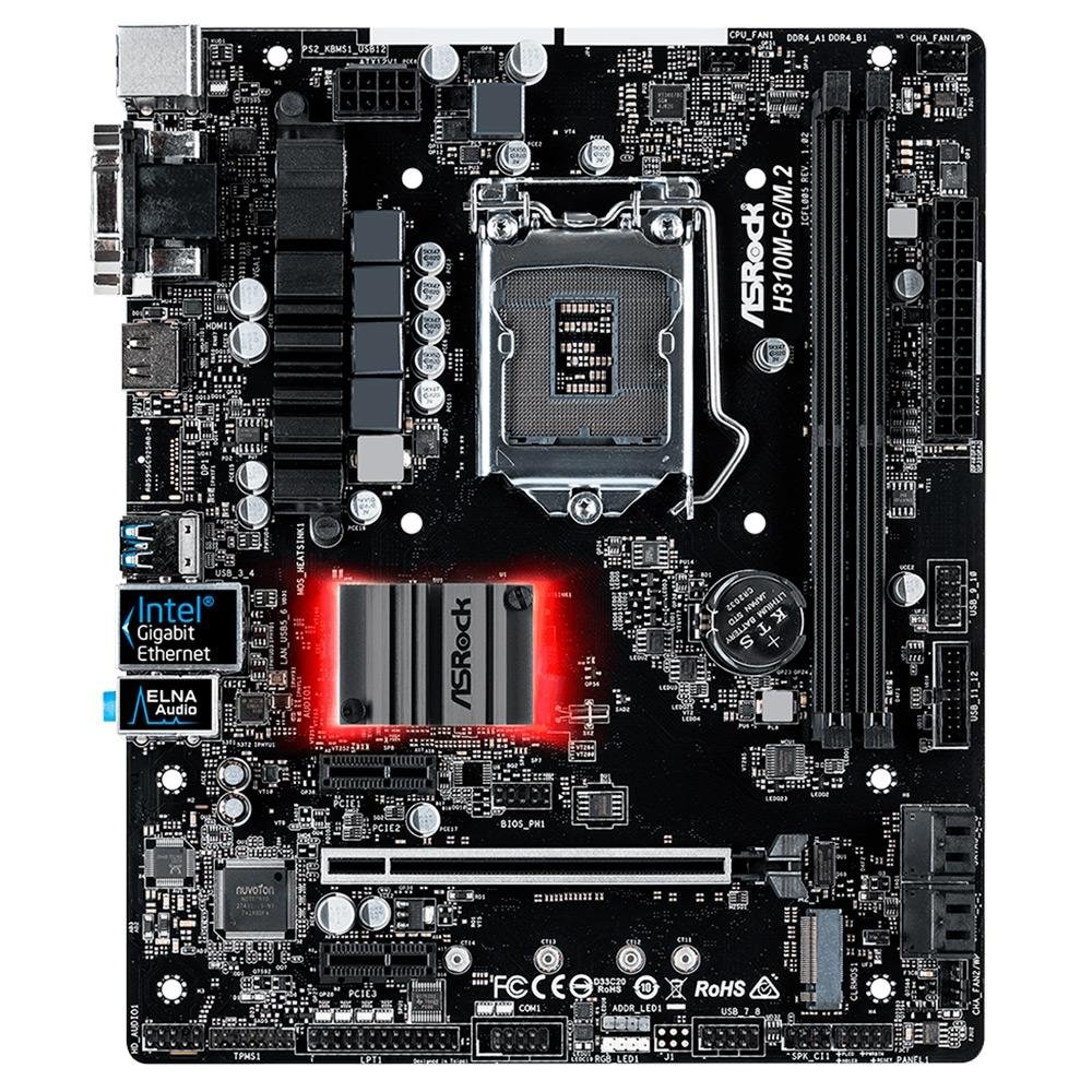 Imagem 4 de 5 do produto Placa-Mãe ASRock H310M-G/M.2, Intel LGA 1151, mATX, DDR4