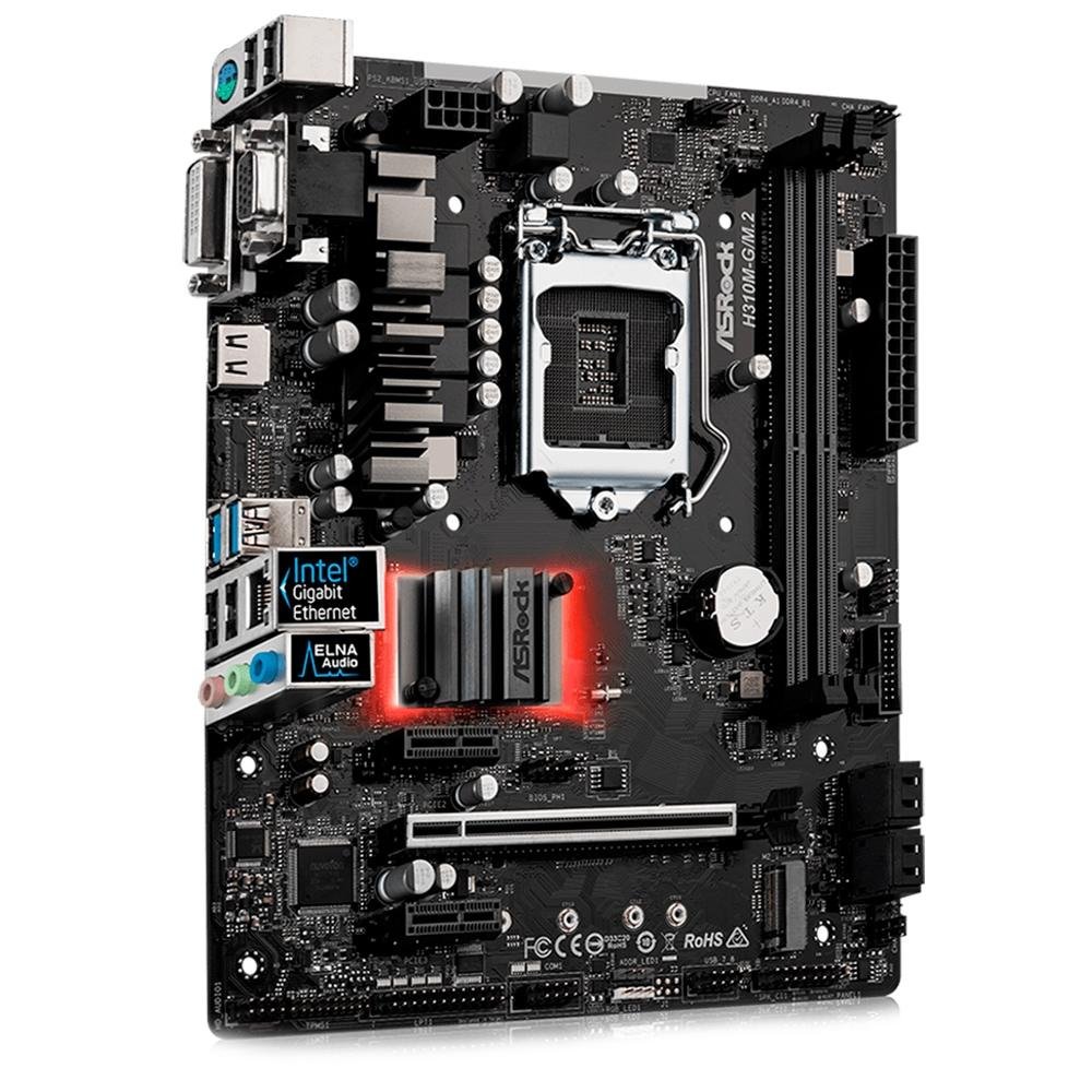 Imagem 2 de 5 do produto Placa-Mãe ASRock H310M-G/M.2, Intel LGA 1151, mATX, DDR4