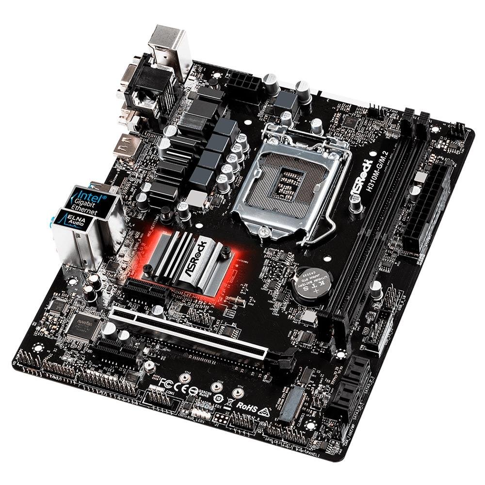 Imagem 3 de 5 do produto Placa-Mãe ASRock H310M-G/M.2, Intel LGA 1151, mATX, DDR4