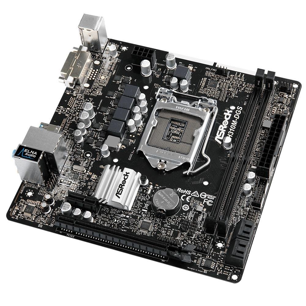 Imagem 3 de 5 do produto Placa-Mãe ASRock H310M-DGS, Intel LGA 1151, mATX, DDR4