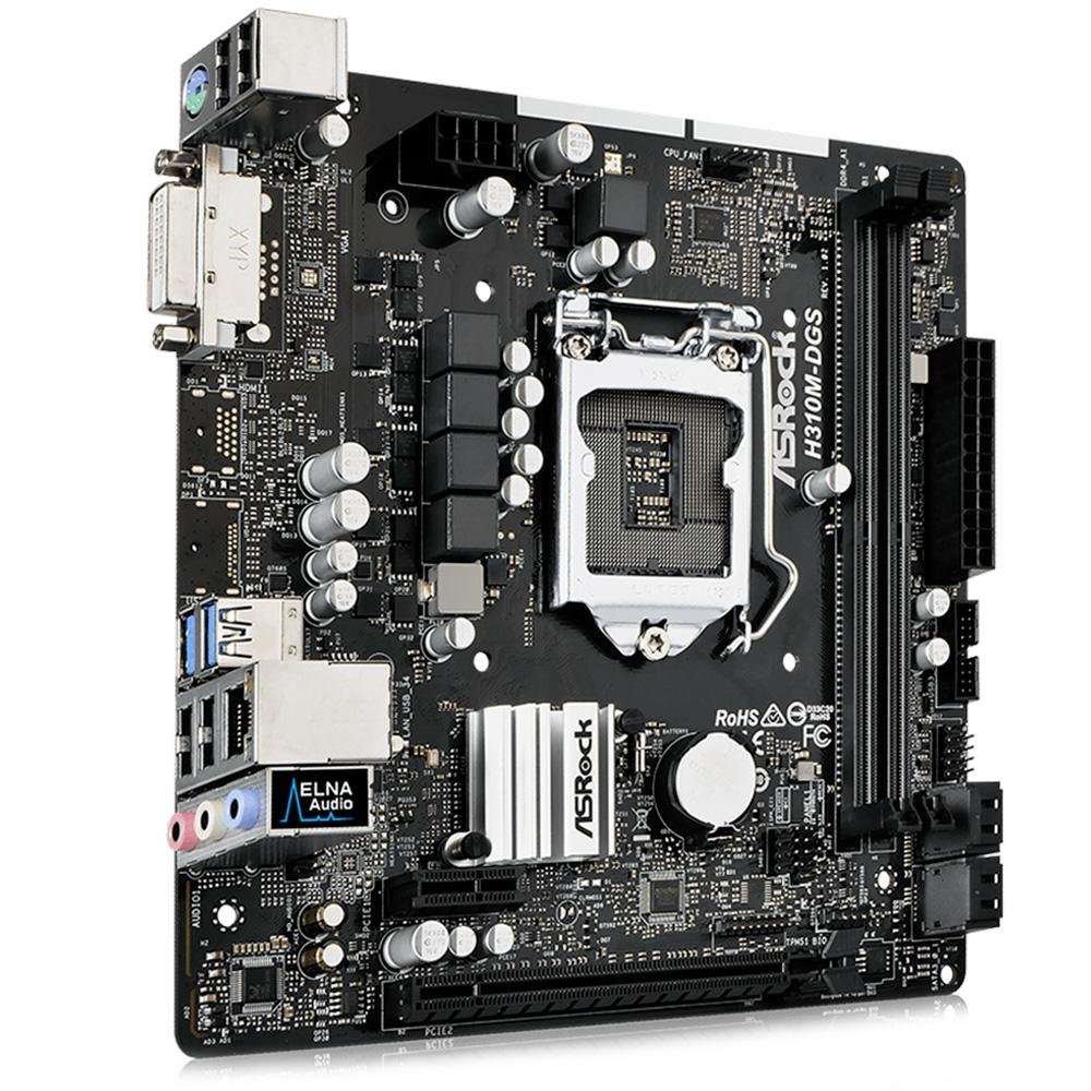 Imagem 4 de 5 do produto Placa-Mãe ASRock H310M-DGS, Intel LGA 1151, mATX, DDR4