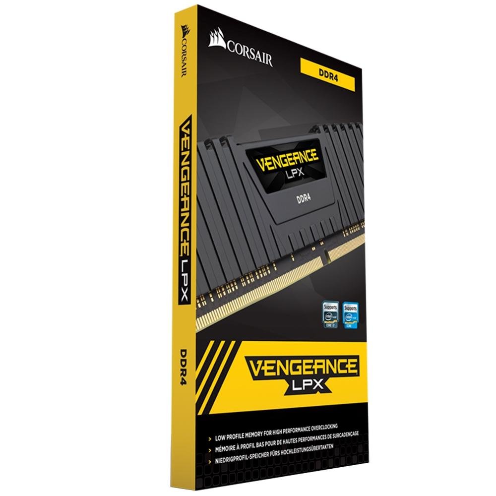 Memória RAM Corsair Vengeance LPX, 16GB (2x8GB), 3000MHz, DDR4, CL16, Preto - CMK16GX4M2D3000C16 Memória RAM Corsair Vengeance LPX, 16GB (2x8GB), 3000MHz, DDR4, CL16, Preto - CMK16GX4M2D3000C16