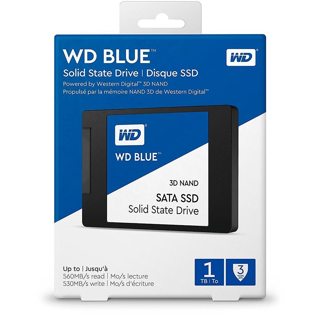 SSD 1 TB WD Blue, SATA, Leitura: 560MB/s e Gravação: 530MB/s