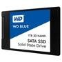 SSD WD Blue SATA, 1TB, 2.5", Leitura: 560MB/s e Gravação: 530MB/s, Preto - WDS100T2B0A