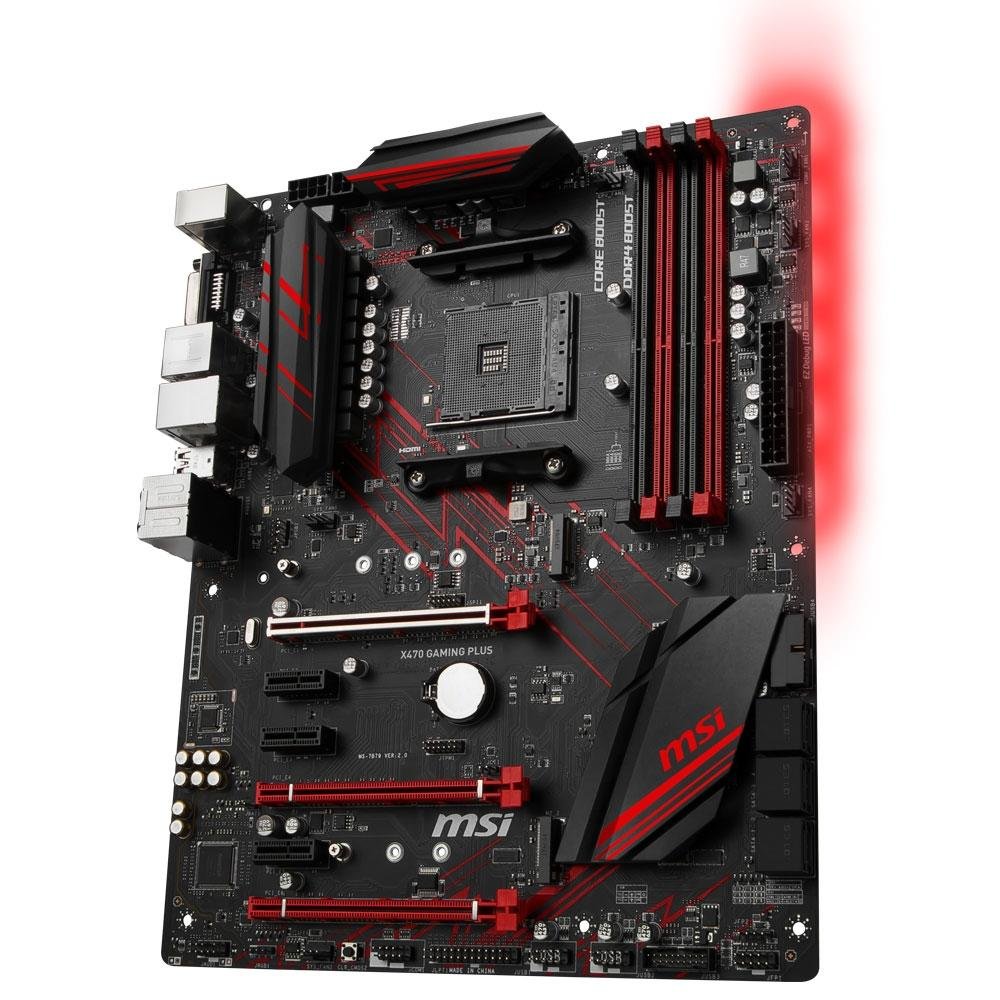 Imagem 2 de 4 do produto Placa-Mãe MSI X470 Gaming Plus, AMD AM4, ATX, DDR4