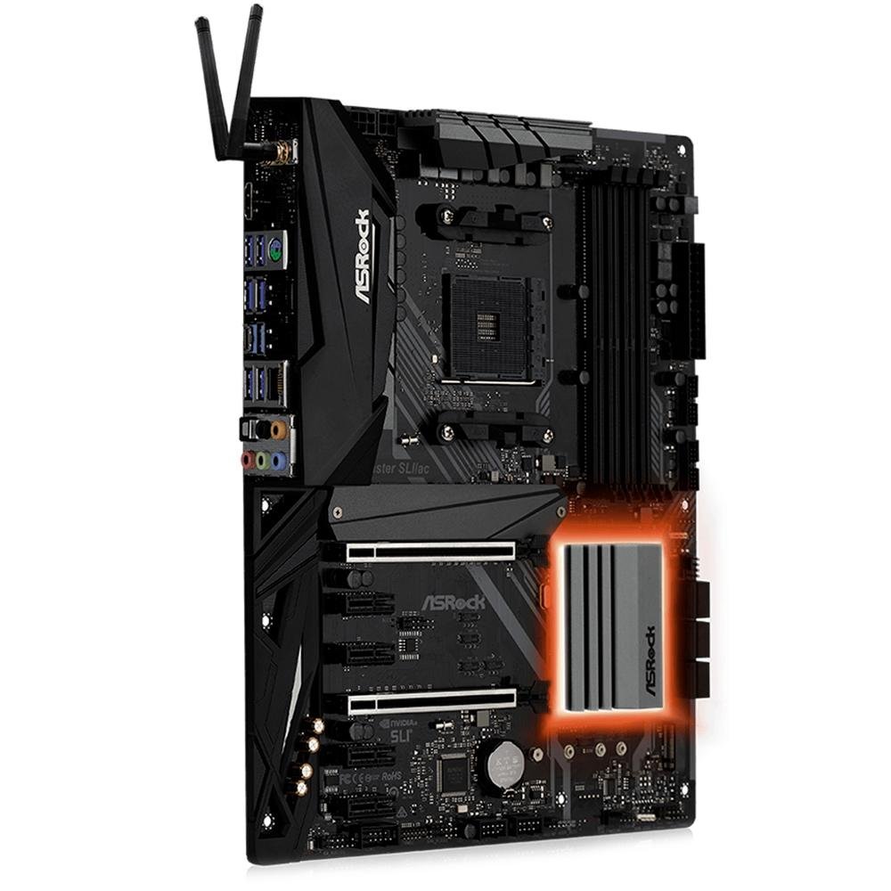 Imagem 3 de 5 do produto Placa-Mãe ASRock X470 Master SLI/AC, AMD AM4, ATX, DDR4