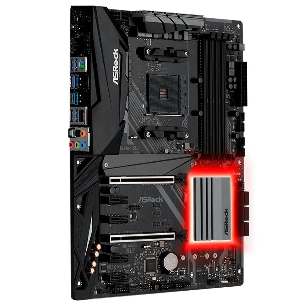 Placa-Mãe ASRock X470 Master SLI, AMD AM4, ATX, DDR4