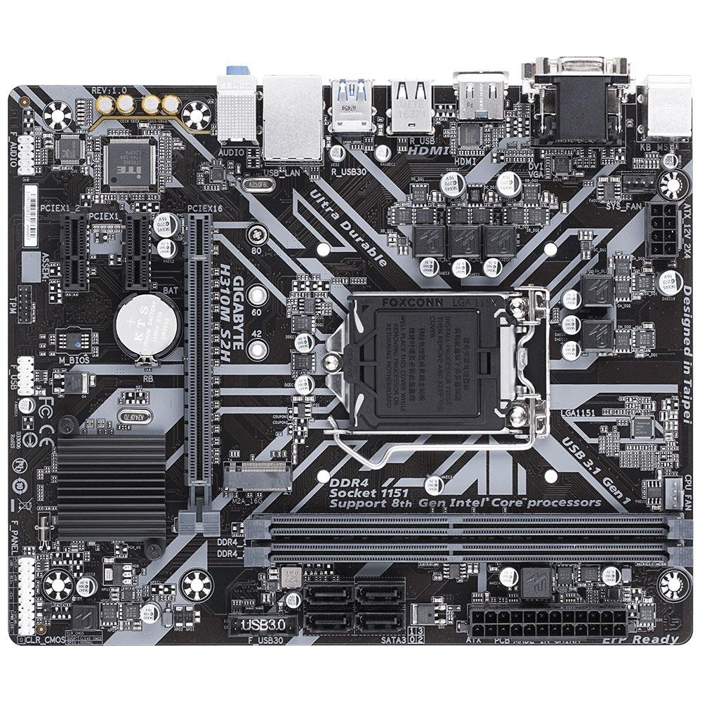 Imagem 2 de 5 do produto Placa-Mãe Gigabyte H310M S2H, Intel LGA 1151, mATX, DDR4
