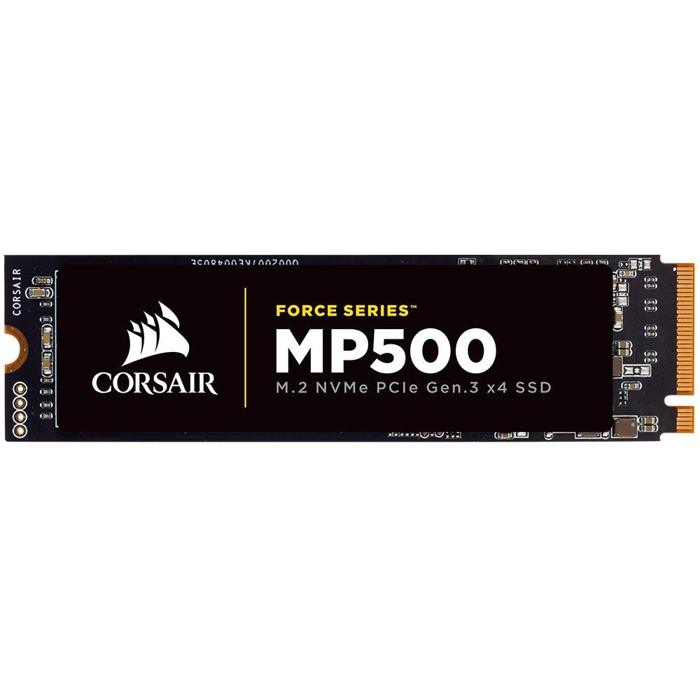 Imagem 2 de 3 do produto SSD Corsair Force Series MP500, 480GB, M.2 NVMe, Leitura 3000MB/s, Gravação 2400MB/s - CSSD-F480GBMP500