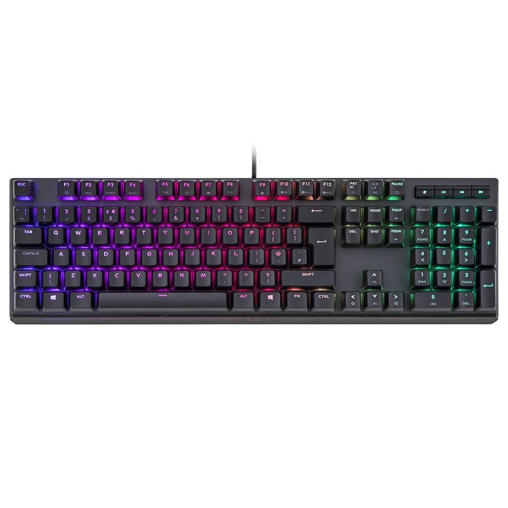 Teclado Mecânico Gamer Cooler Master MasterKeys MK750, RGB, Switch Cherry MX Blue, US - MK-750- GKCL2-US