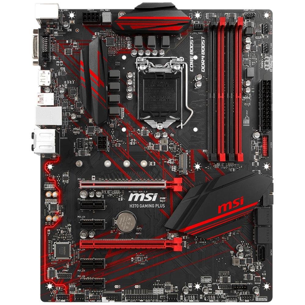 Imagem 4 de 6 do produto Placa-Mãe MSI H370 Gaming Plus, Intel LGA 1151, ATX, DDR4