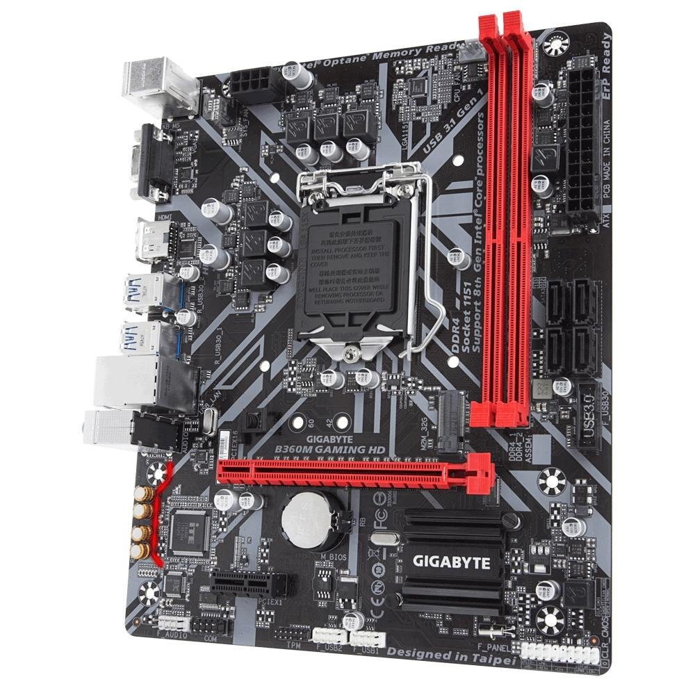 Imagem 4 de 6 do produto Placa-Mãe Gigabyte B360M Gaming HD, Intel LGA 1151, mATX, DDR4