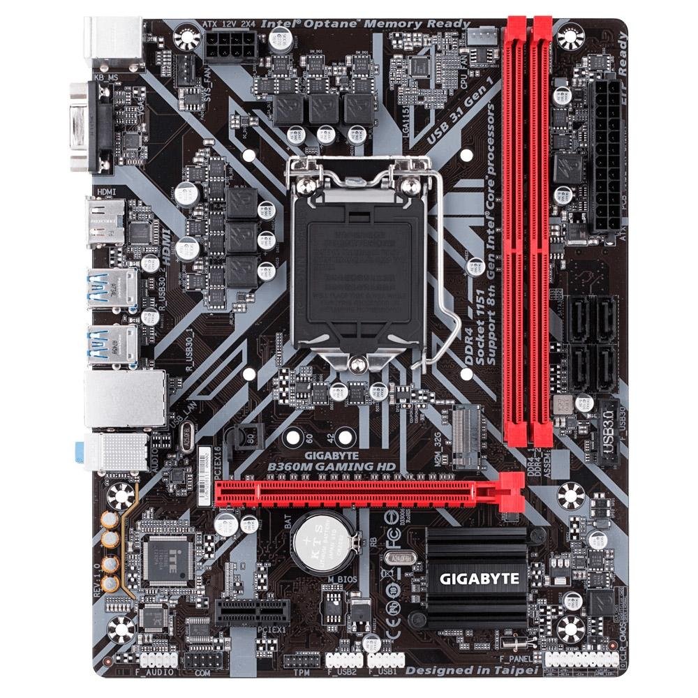 Imagem 5 de 6 do produto Placa-Mãe Gigabyte B360M Gaming HD, Intel LGA 1151, mATX, DDR4