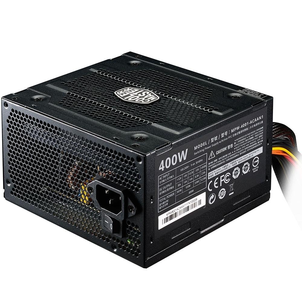 Imagem 5 de 10 do produto Fonte Cooler Master Elite V3, 400W, PFC Ativo - MPW-4001-ACAAN1