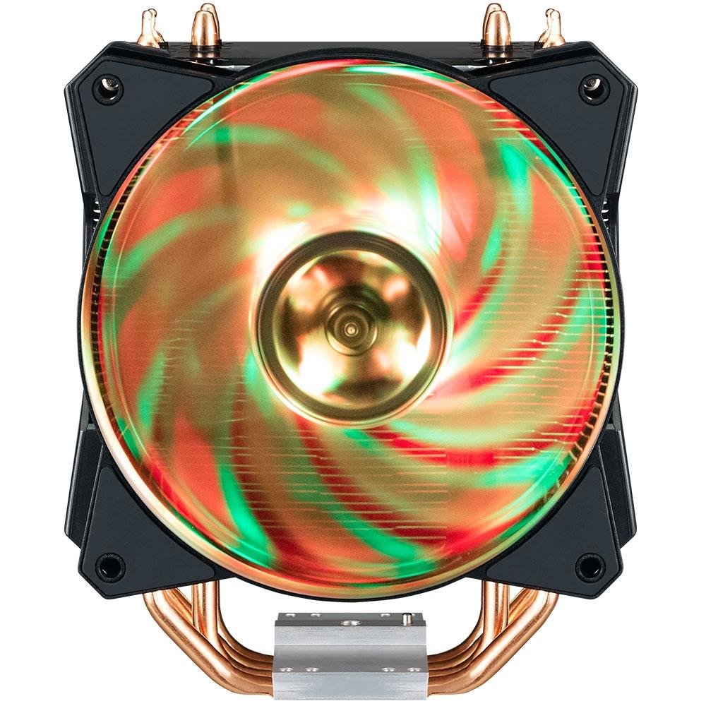 Imagem 2 de 13 do produto Air Cooler Cooler Master MasterAir MA410P, RGB, Intel/AMD, 120mm, Preto - MAP-T4PN-220PC-R1