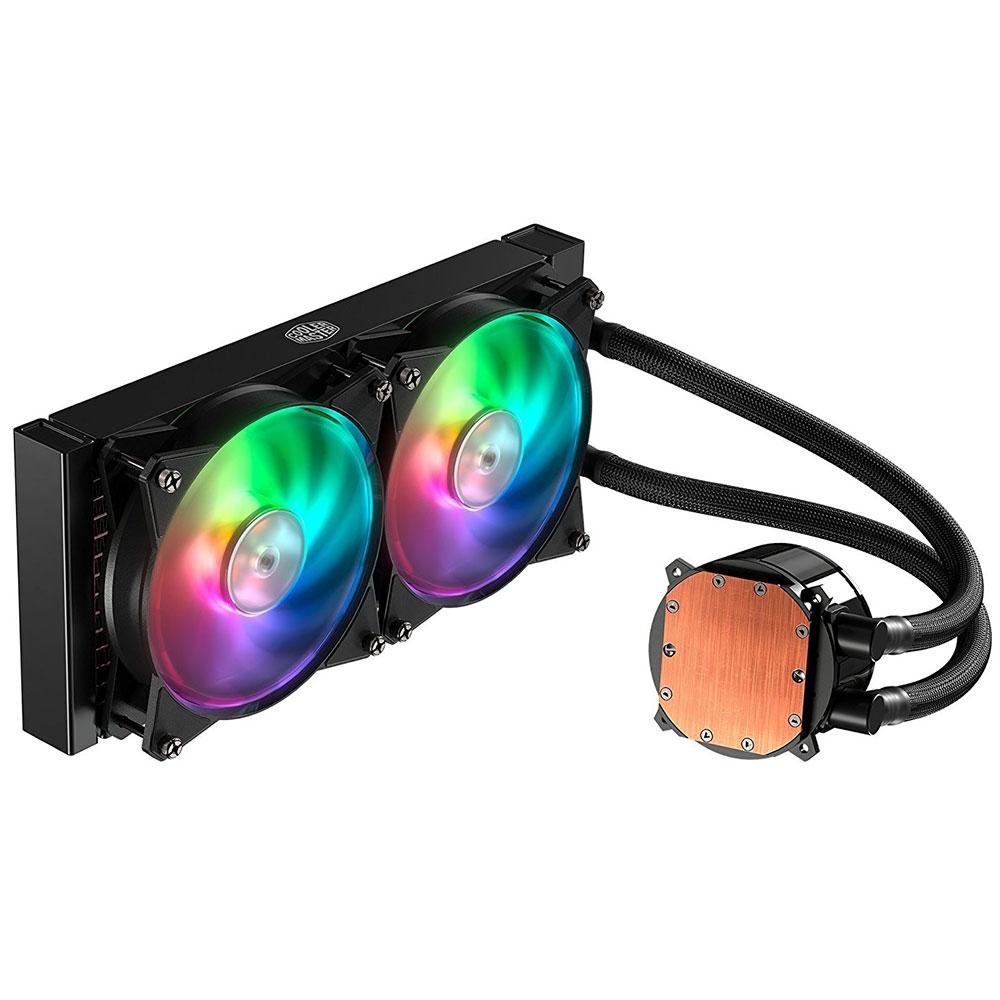 Water Cooler Cooler Master MasterLiquid ML240R, RGB, 240mm, AMD/Intel, Preto -MLX-D24M-A20PC-R1