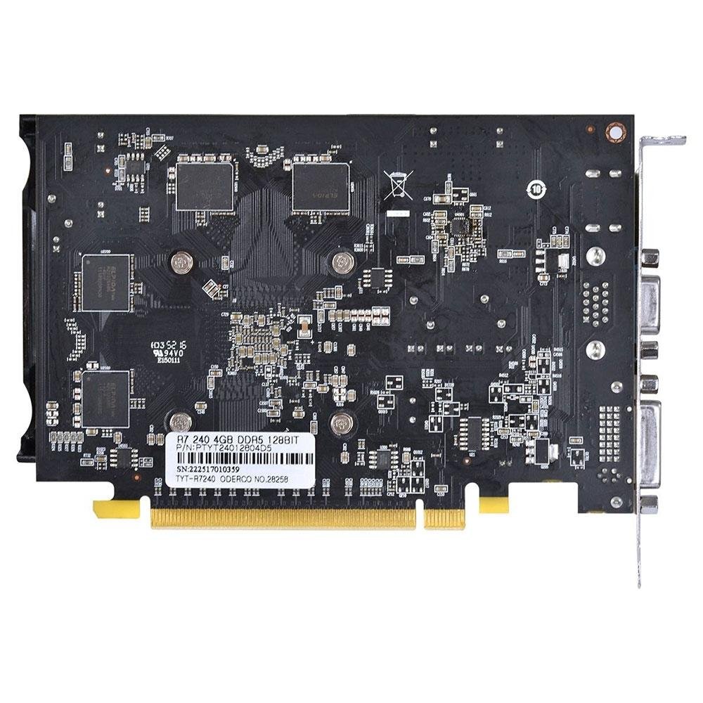 Imagem 4 de 7 do produto Placa de Vídeo VGA PCYes AMD Radeon R7 240 4GB DDR5 128 BITS - PTYT24012804D5