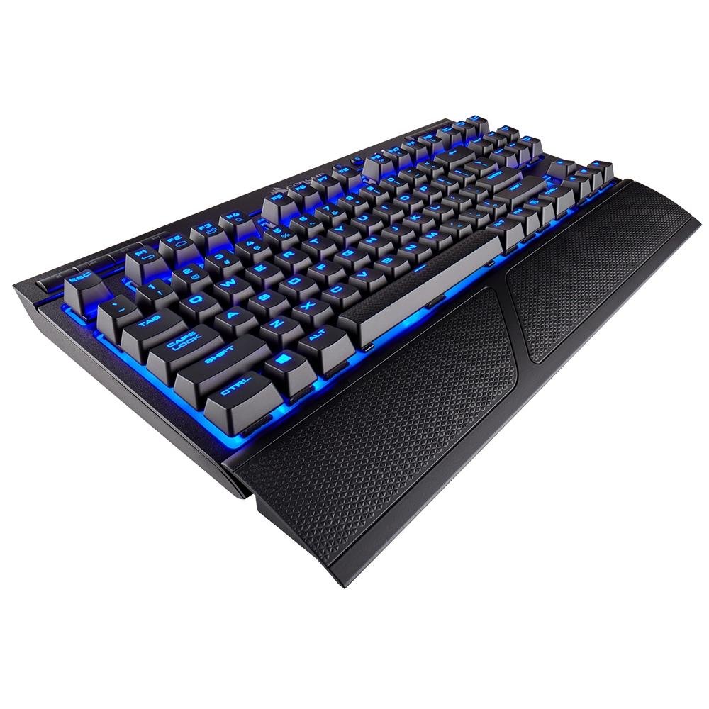 Imagem 4 de 12 do produto Teclado Mecânico Gamer Corsair K63, Wireless, LED Azul, Bluetooth, Switch Cherry MX Red, US - CH-9145030-NA