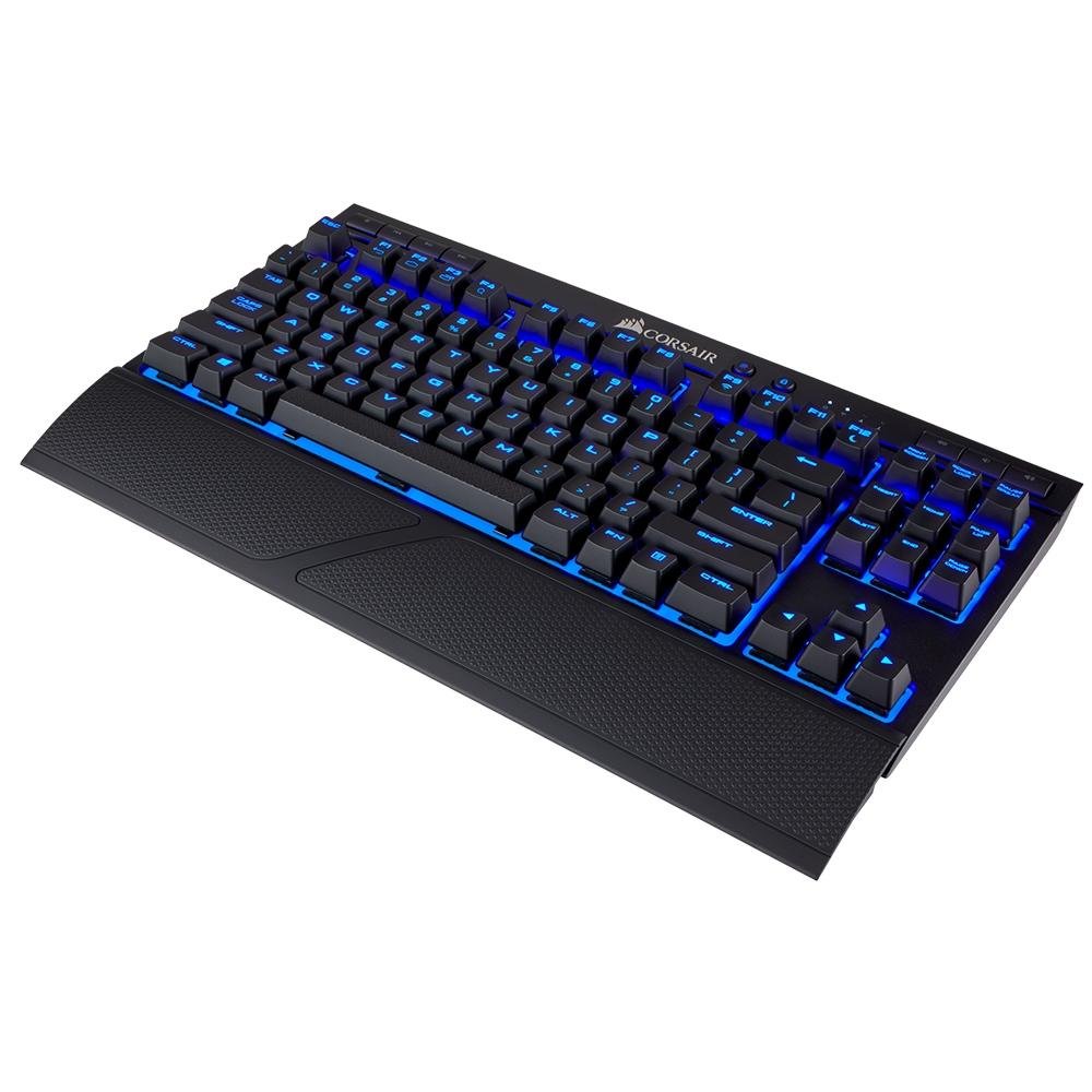 Imagem 6 de 12 do produto Teclado Mecânico Gamer Corsair K63, Wireless, LED Azul, Bluetooth, Switch Cherry MX Red, US - CH-9145030-NA