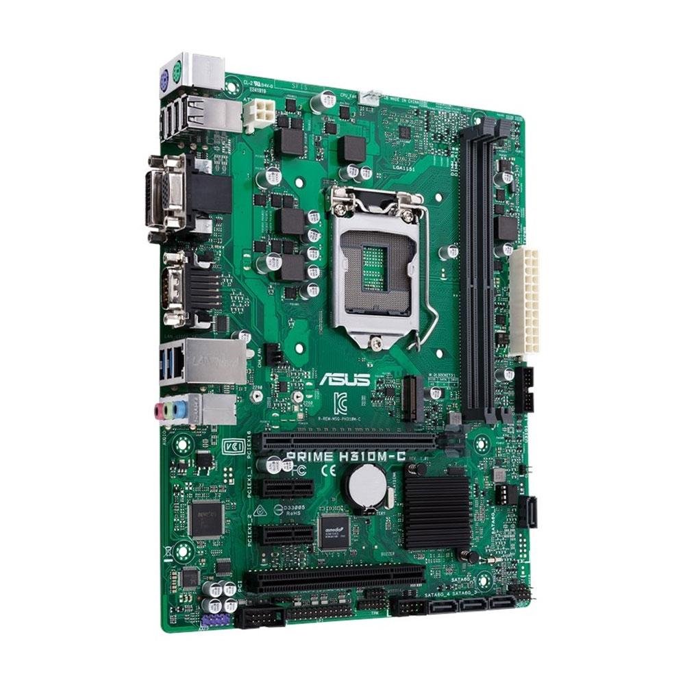 Placa-Mãe Asus Prime H310M-C, Intel LGA 1151, mATX, DDR4 Placa-Mãe Asus Prime H310M-C, Intel LGA 1151, mATX, DDR4