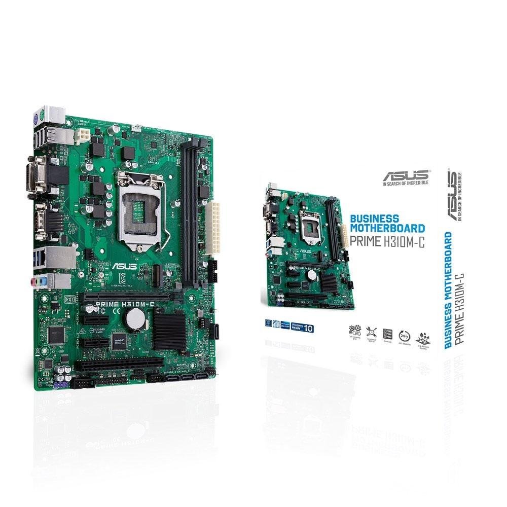 Placa-Mãe Asus Prime H310M-C, Intel LGA 1151, mATX, DDR4 Placa-Mãe Asus Prime H310M-C, Intel LGA 1151, mATX, DDR4