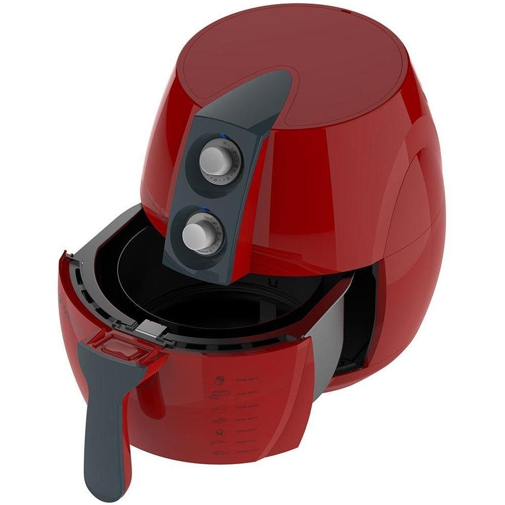 Imagem 3 de 3 do produto Fritadeira Cadence FRT541 Colors Sem Óleo Vermelha - 110V