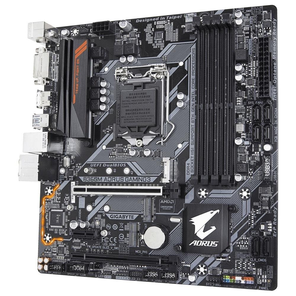 Placa-Mãe Gigabyte Aorus B360M Aorus Gaming 3, Intel LGA 1151, mATX, DDR4, Preto - B360M AORUS GAMING 3