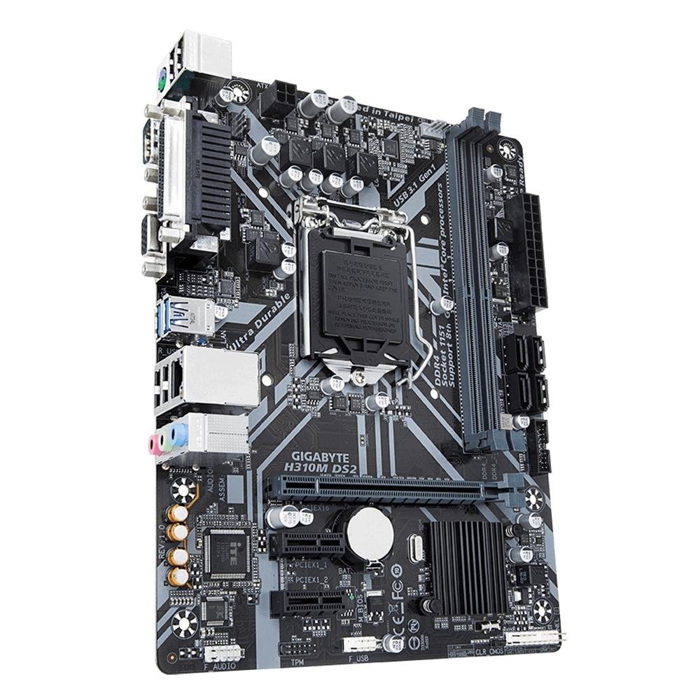 Placa-Mãe Gigabyte H310M DS2, Intel LGA 1151, mATX, DDR4 Placa-Mãe Gigabyte H310M DS2, Intel LGA 1151, mATX, DDR4
