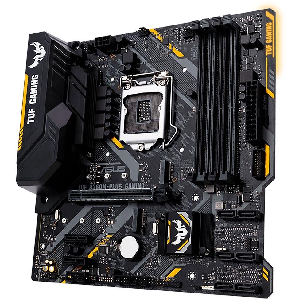 Imagem 8 de 10 do produto Placa-Mãe ASUS TUF B360M-Plus Gaming/BR, Intel LGA 1151, mATX, DDR4, Preto - TUF B360M-PLUS GAMING/BR