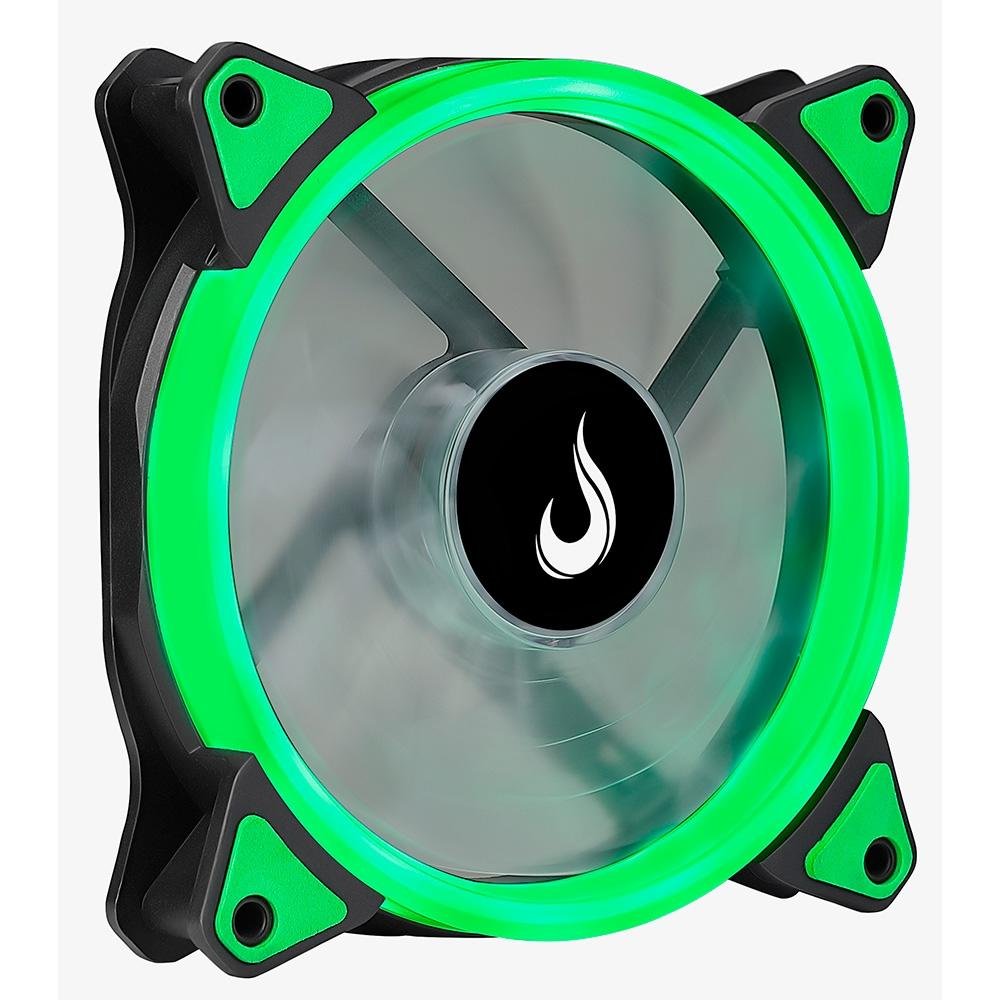 Ventoinha Rise Mode Galaxy Led, 120mm, Verde - RM-FN-01-BG Ventoinha Rise Mode Galaxy Led, 120mm, Verde - RM-FN-01-BG
