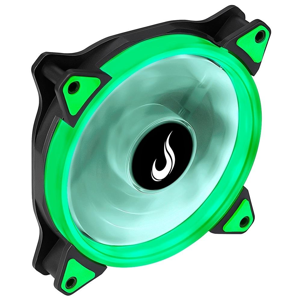 Ventoinha Rise Mode Galaxy Led, 120mm, Verde - RM-FN-01-BG Ventoinha Rise Mode Galaxy Led, 120mm, Verde - RM-FN-01-BG