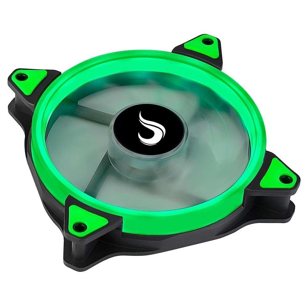 Ventoinha Rise Mode Galaxy Led, 120mm, Verde - RM-FN-01-BG Ventoinha Rise Mode Galaxy Led, 120mm, Verde - RM-FN-01-BG