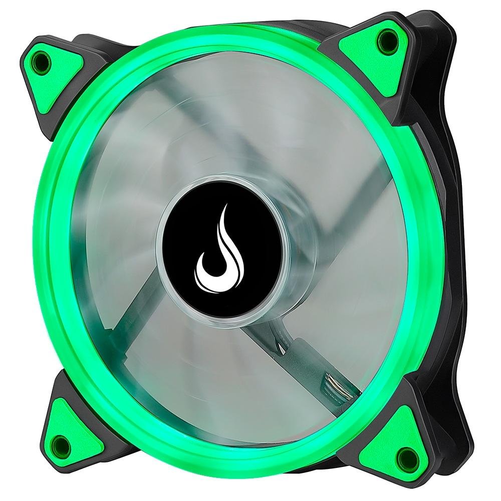 Ventoinha Rise Mode Galaxy Led, 120mm, Verde - RM-FN-01-BG Ventoinha Rise Mode Galaxy Led, 120mm, Verde - RM-FN-01-BG