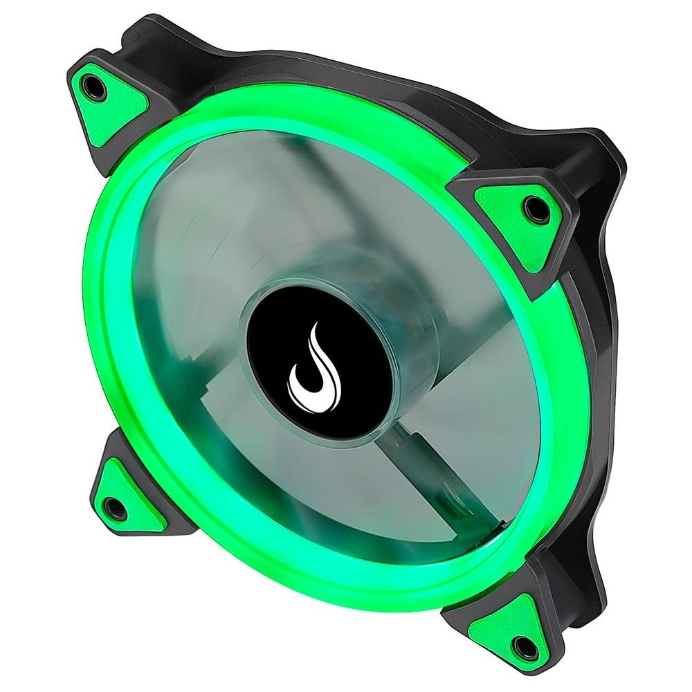 Ventoinha Rise Mode Galaxy Led, 120mm, Verde - RM-FN-01-BG Ventoinha Rise Mode Galaxy Led, 120mm, Verde - RM-FN-01-BG