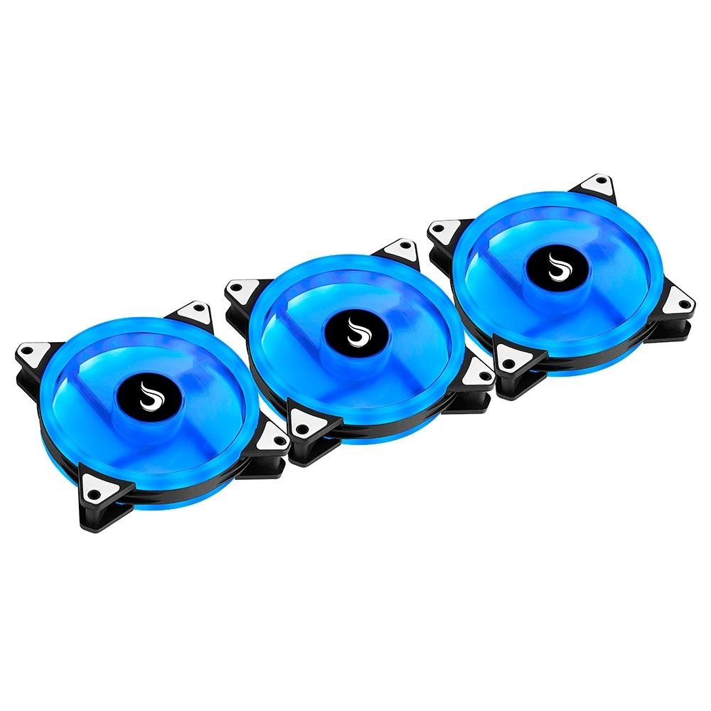 Kit Com 3 Ventoinhas Rise Mode Smart, 120mm, RGB, Preto - RM-FN-02-RGB Kit Com 3 Ventoinhas Rise Mode Smart, 120mm, RGB, Preto - RM-FN-02-RGB