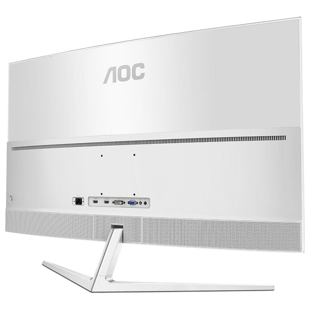 Imagem 9 de 10 do produto Monitor AOC LED 40´ Widescreen Curvo, Full HD, HDMI/VGA/DVI, Som Integrado, Altura Ajustável, Branco - C4008VH8