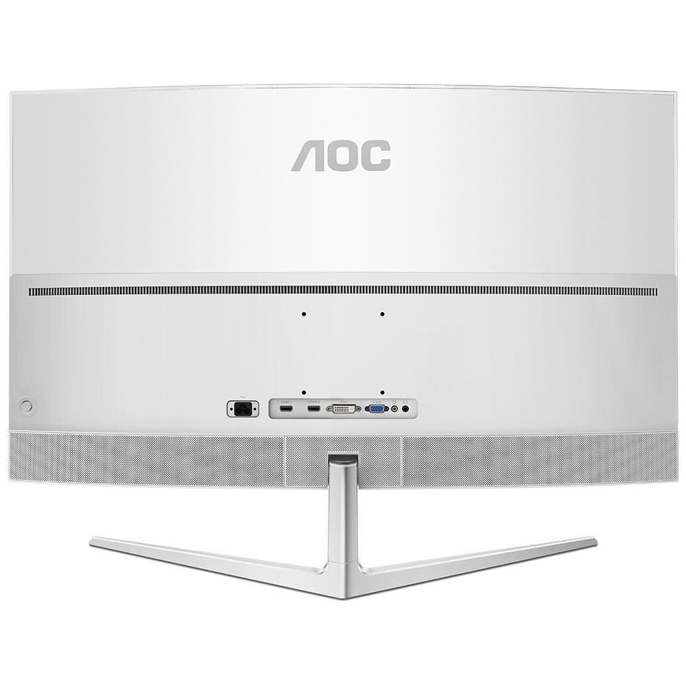 Monitor AOC LED 40´ Widescreen Curvo, Full HD, HDMI/VGA/DVI, Som Integrado, Altura Ajustável, Branco - C4008VH8