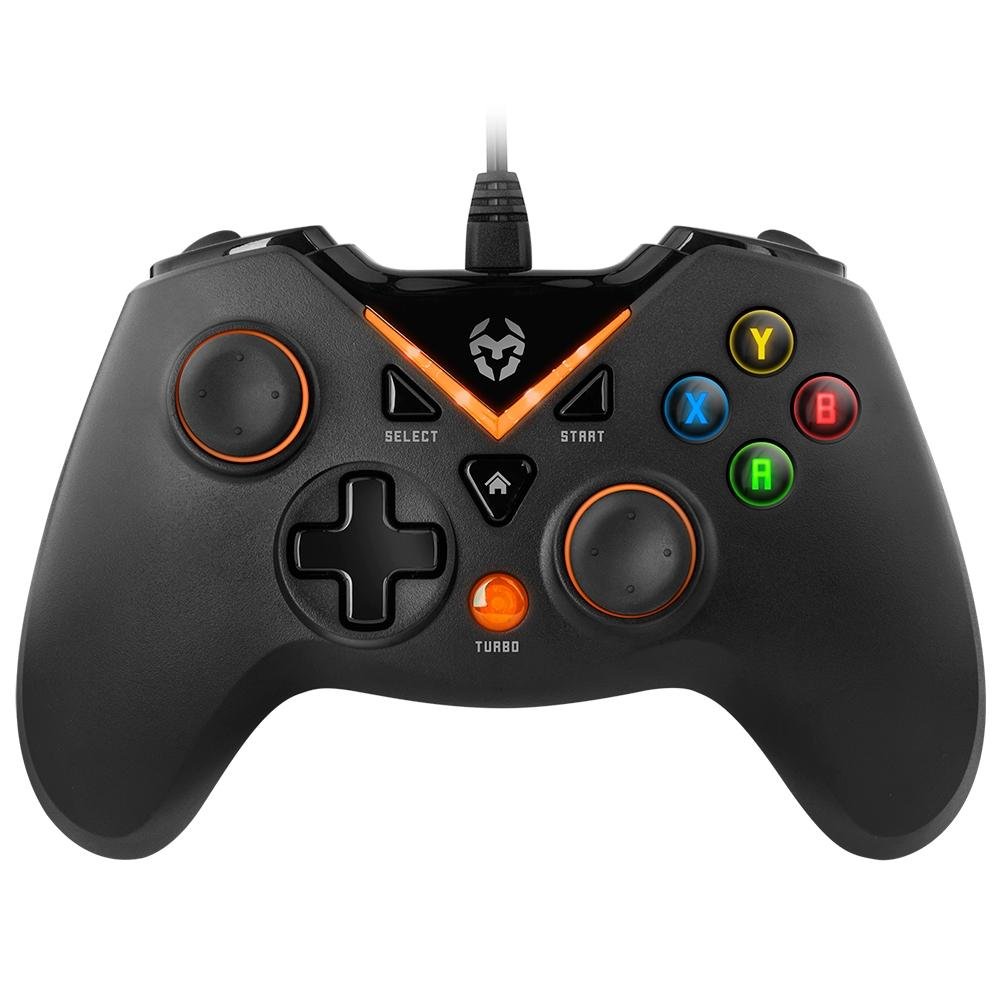 Controle NOX Krom Gaming KEY, PC, PS3, Android, Preto Fosco/Laranja - NXKROMKEY Controle NOX Krom Gaming KEY, PC, PS3, Android, Preto Fosco/Laranja - NXKROMKEY