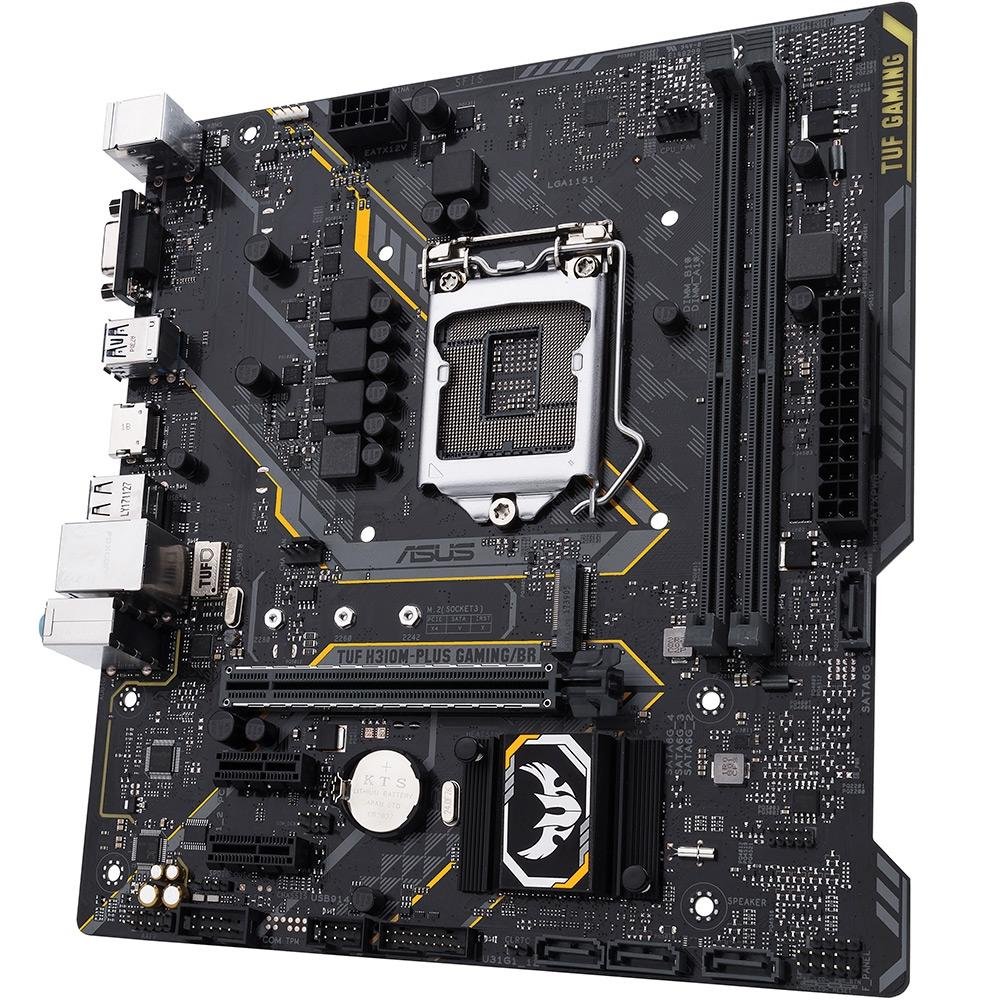 Placa-Mãe ASUS TUF Gaming H310M-Plus/BR, Intel LGA 1151, mATX, DDR4, Preto - TUF H310M-Plus Gaming/BR Placa-Mãe ASUS TUF Gaming H310M-Plus/BR, Intel LGA 1151, mATX, DDR4, Preto - TUF H310M-Plus Gaming/BR