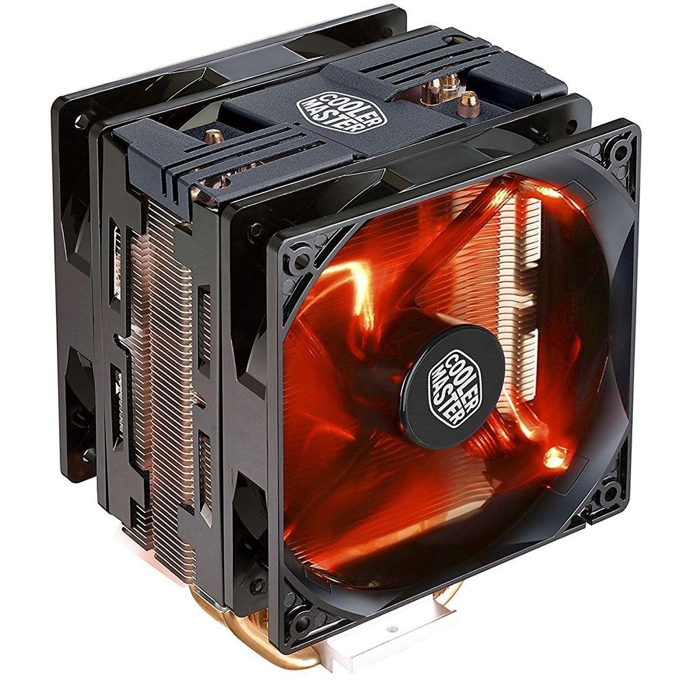 Cooler para Processador Cooler Master Hyper 212 Turbo com LED vermelho AMD/Intel - Black Cover RR-212TK-16PR-R1 Cooler para Processador Cooler Master Hyper 212 Turbo com LED vermelho AMD/Intel - Black Cover RR-212TK-16PR-R1