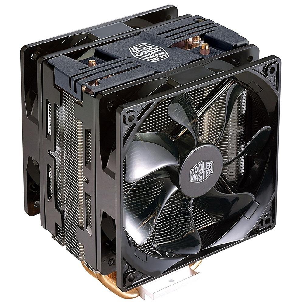 Cooler para Processador Cooler Master Hyper 212 Turbo com LED vermelho AMD/Intel - Black Cover RR-212TK-16PR-R1 Cooler para Processador Cooler Master Hyper 212 Turbo com LED vermelho AMD/Intel - Black Cover RR-212TK-16PR-R1