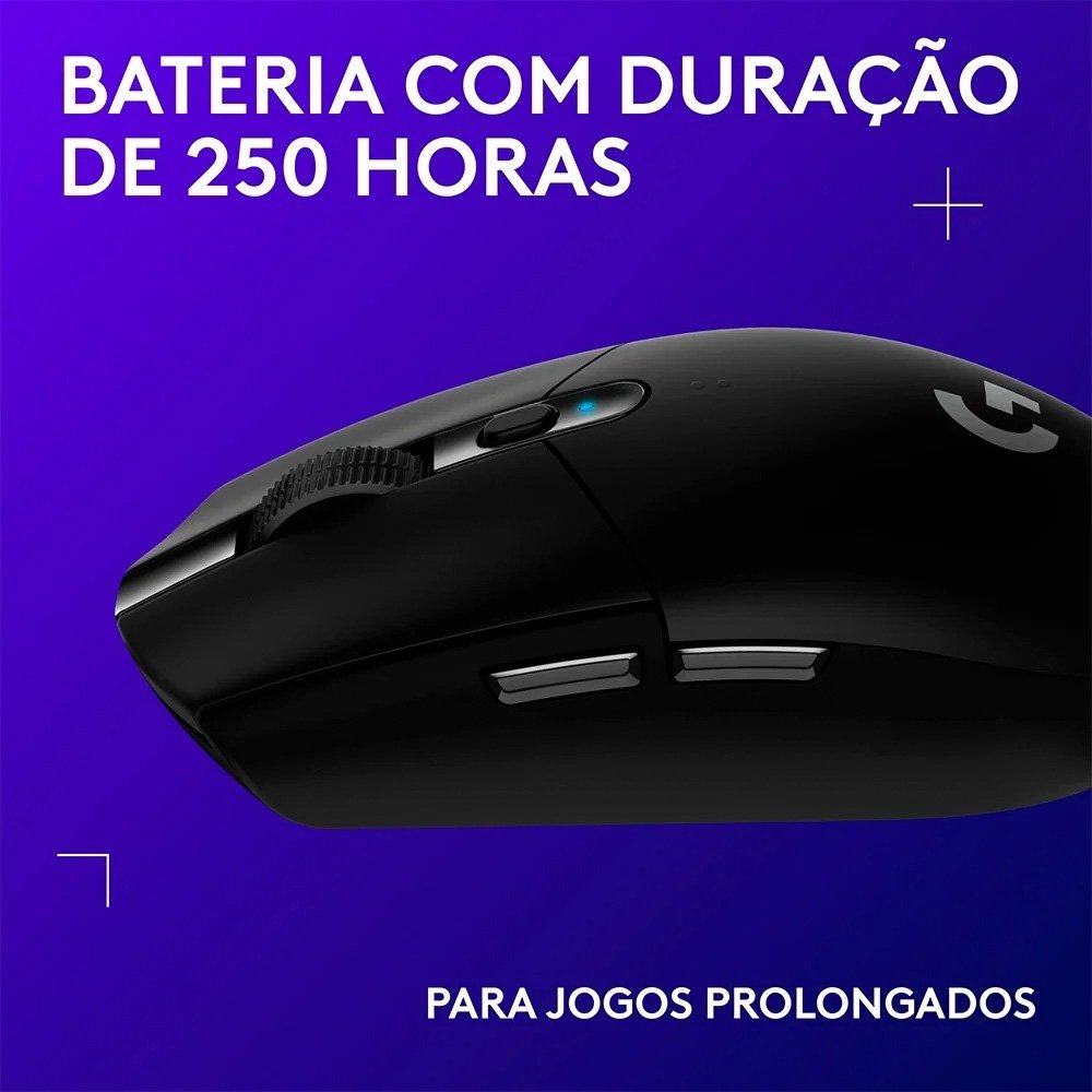 Mouse Gamer Sem Fio Logitech G305 LIGHTSPEED, 12000 DPI, 6 Botões, Preto - 910-005281 - view 4