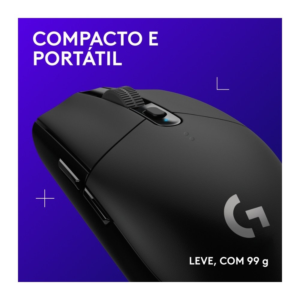 Mouse Gamer Sem Fio Logitech G305 LIGHTSPEED, 12000 DPI, 6 Botões, Preto - 910-005281 Mouse Gamer Sem Fio Logitech G305 LIGHTSPEED, 12000 DPI, 6 Botões, Preto - 910-005281