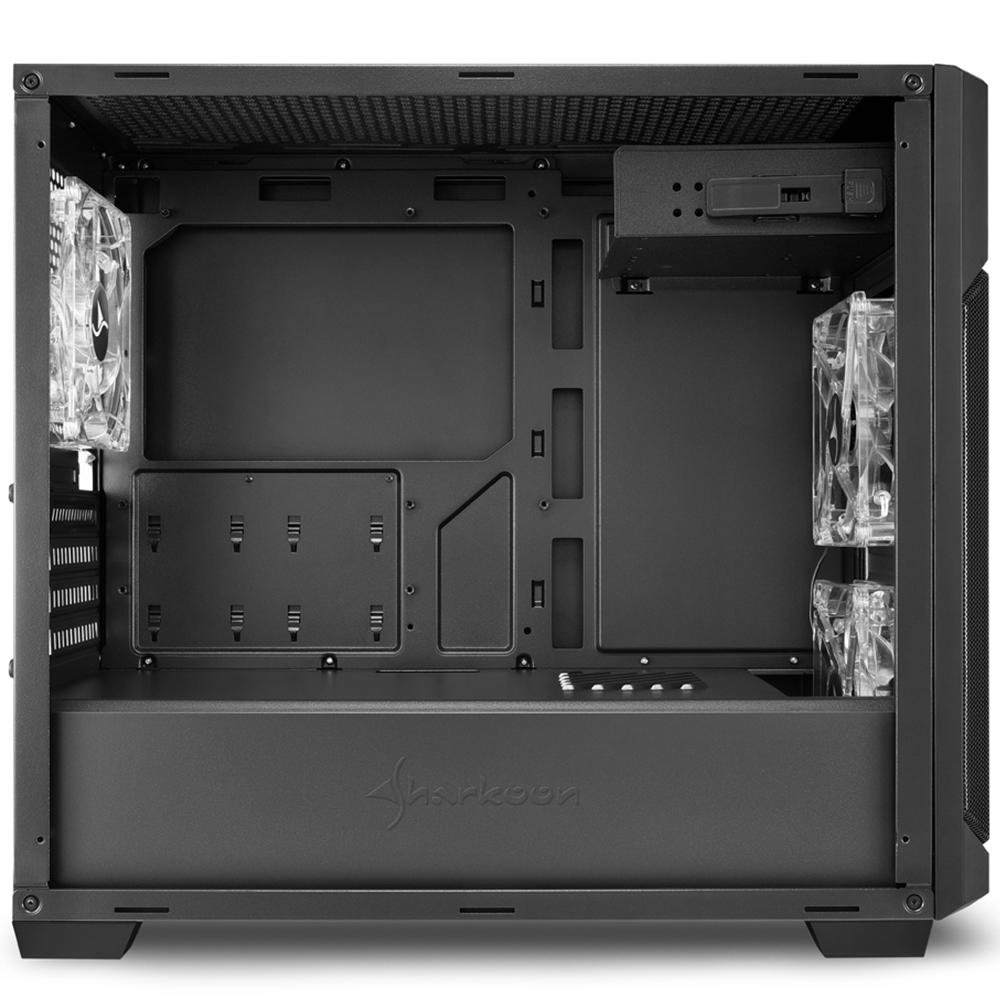 Imagem 5 de 6 do produto Gabinete Sharkoon V1000 Micro-ATX com Janela Lateral em Acrílico