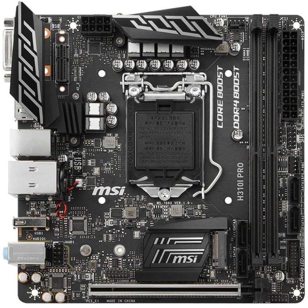Placa-Mãe MSI H310I Pro, Intel LGA 1151, Mini-ITX, DDR4 Placa-Mãe MSI H310I Pro, Intel LGA 1151, Mini-ITX, DDR4