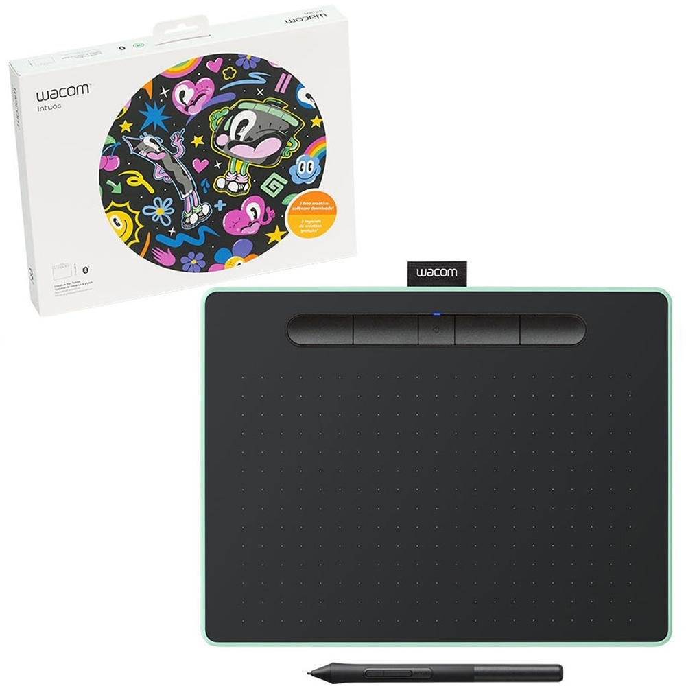 Imagem 9 de 9 do produto Mesa Digitalizadora Wacom Média Bluetooth Verde Intuos - CTL6100WLE0